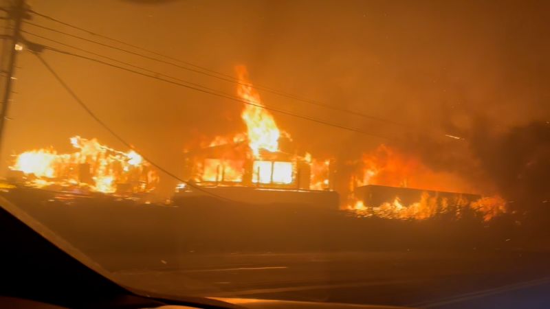 CNN crew escapes fire in Santa Monica area