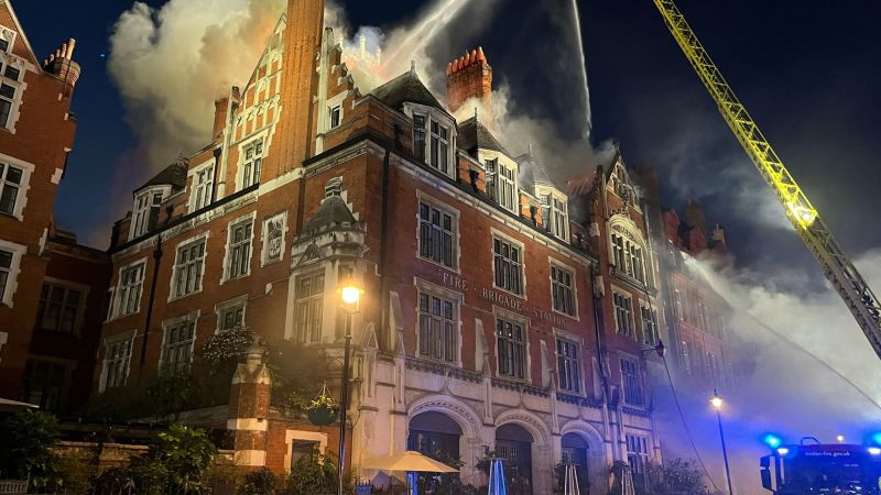 Fire tears through London luxury hotel on Valentine’s Day