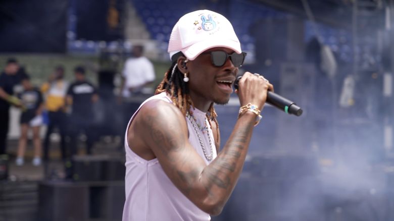 Fireboy DML performing at Afro Nation Miami 2023 music festival