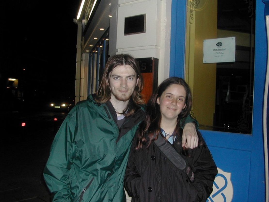 Dan Watling and Gabriella Vagnoli pictured when they first met in Scotland in 2002.
