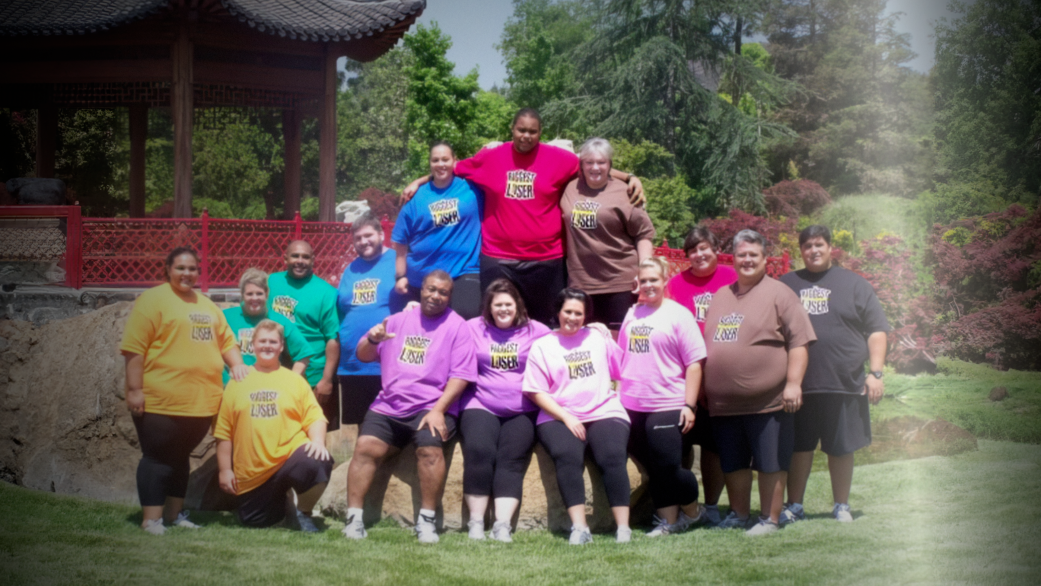 A group photo of contestants who took part in "The Biggest Loser."