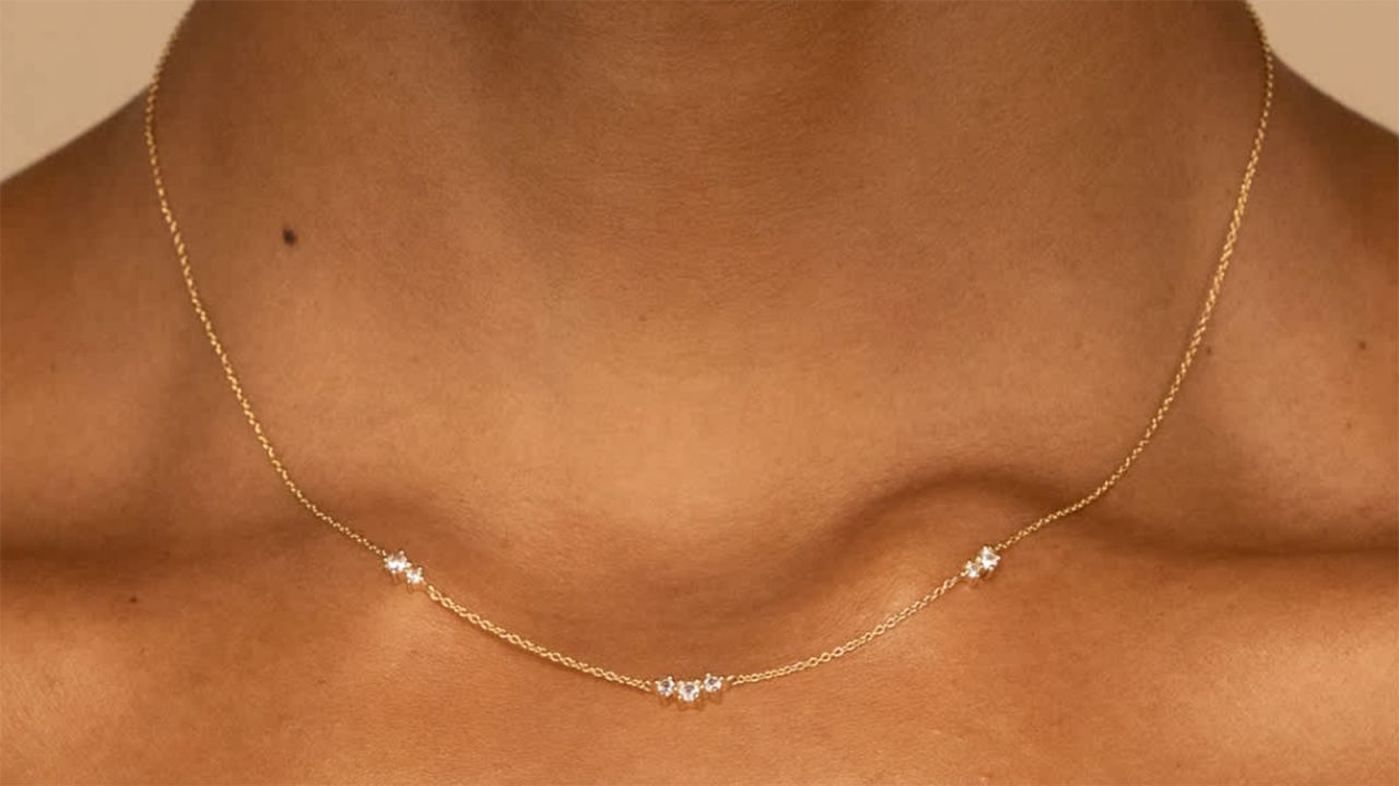 floating sapphire necklace
