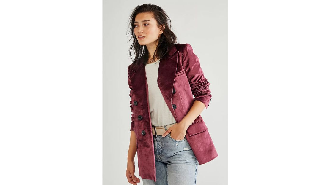 Free People Velvet Ashby Blazer