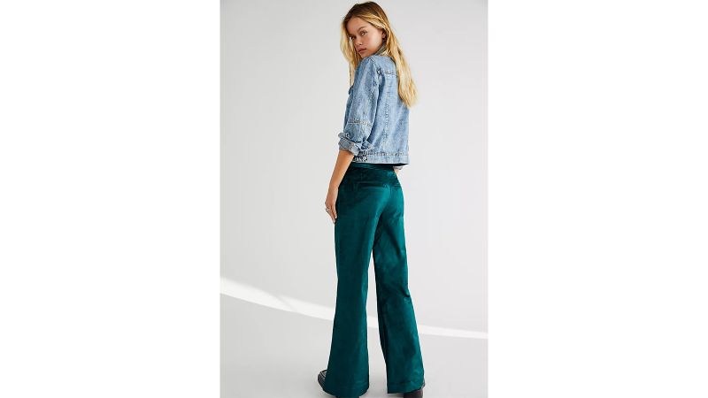 Black Velvet Wide Leg Trousers  Mozra  motelrockscom