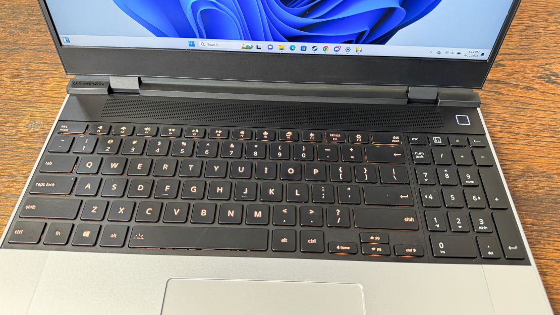 A closeup of the Framework Laptop 16 keyboard.