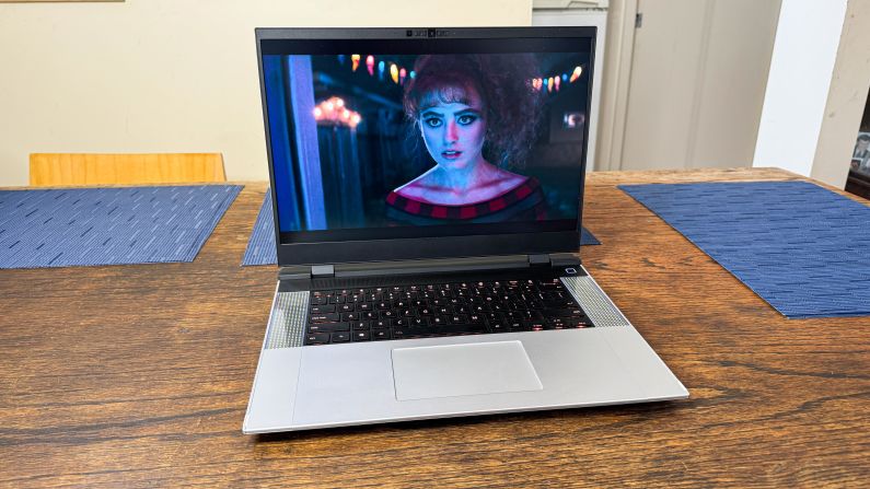 Kathryn Newton acts in “Lisa Frankenstein” on the Framework Laptop 16.