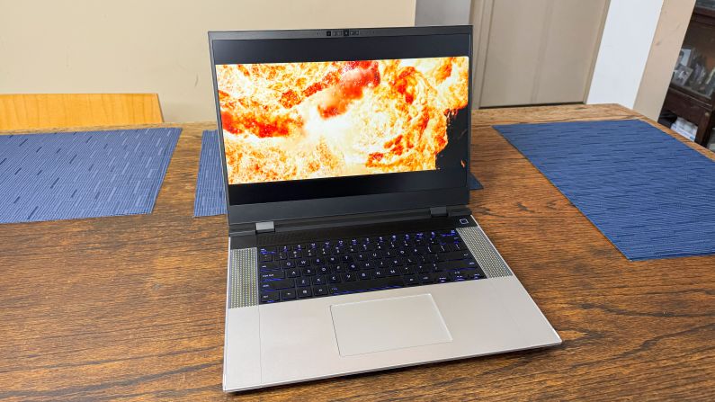 A nuclear explosion from “Oppenheimer” takes place on the Framework Laptop 16.