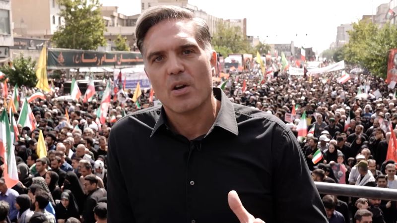 CNN reports from the huge crowds attending state funerals in Tehran