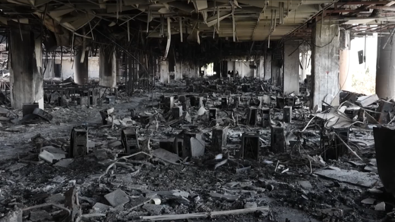 See inside Iranian TV studio hit by Israeli airstrike