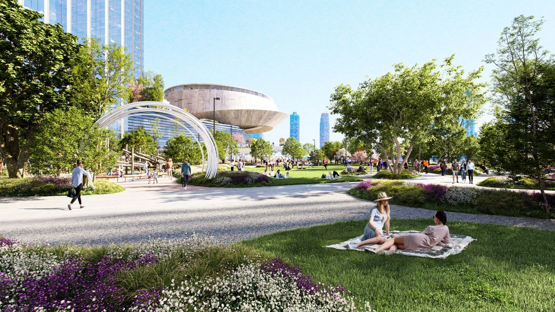 Freedom Plaza will also contain public green space and a new Museum of Freedom and Democracy.