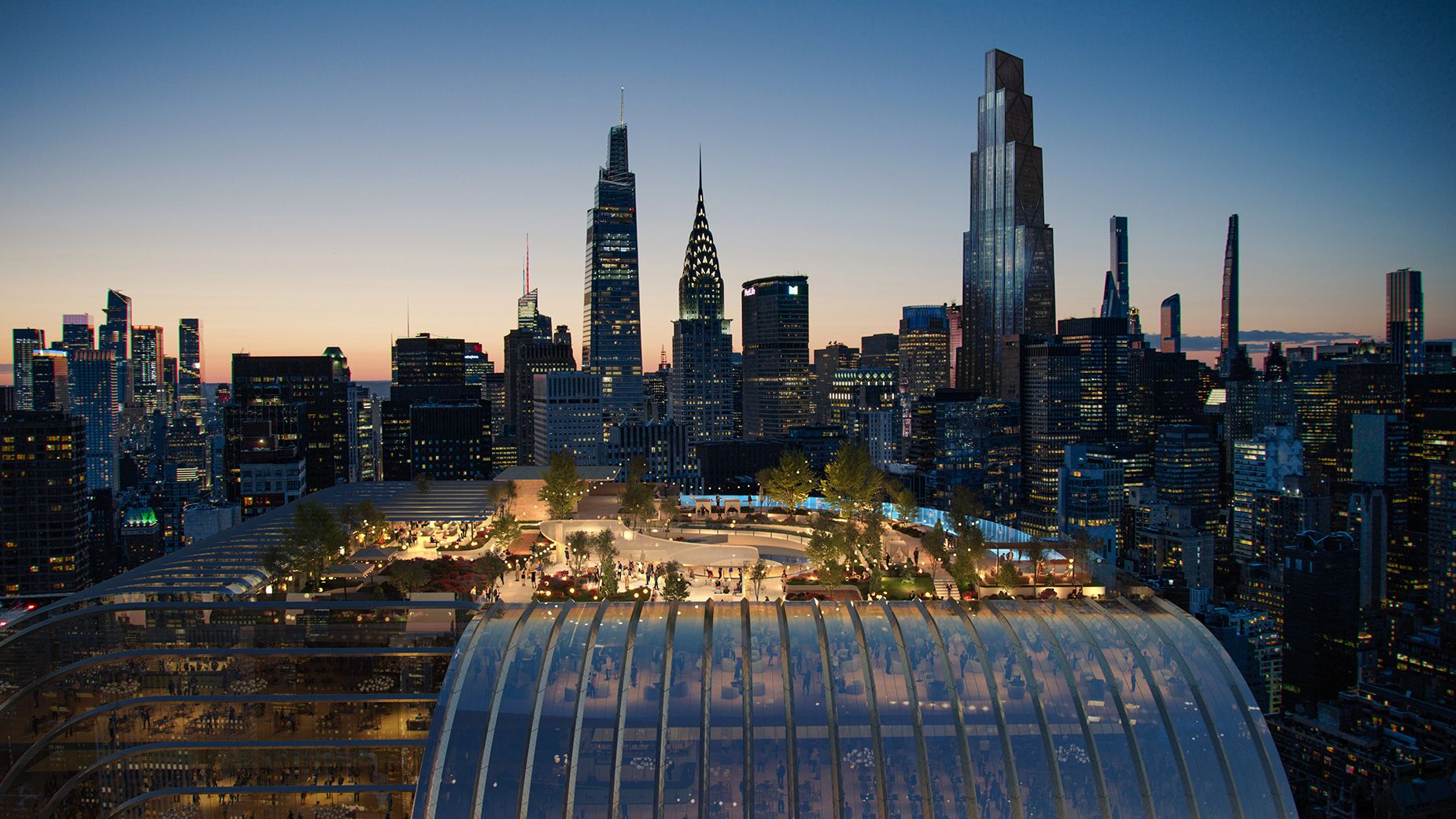 The "skybridge" connecting the two hotel towers is set to feature a 150,000-gallon rooftop infinity pool.