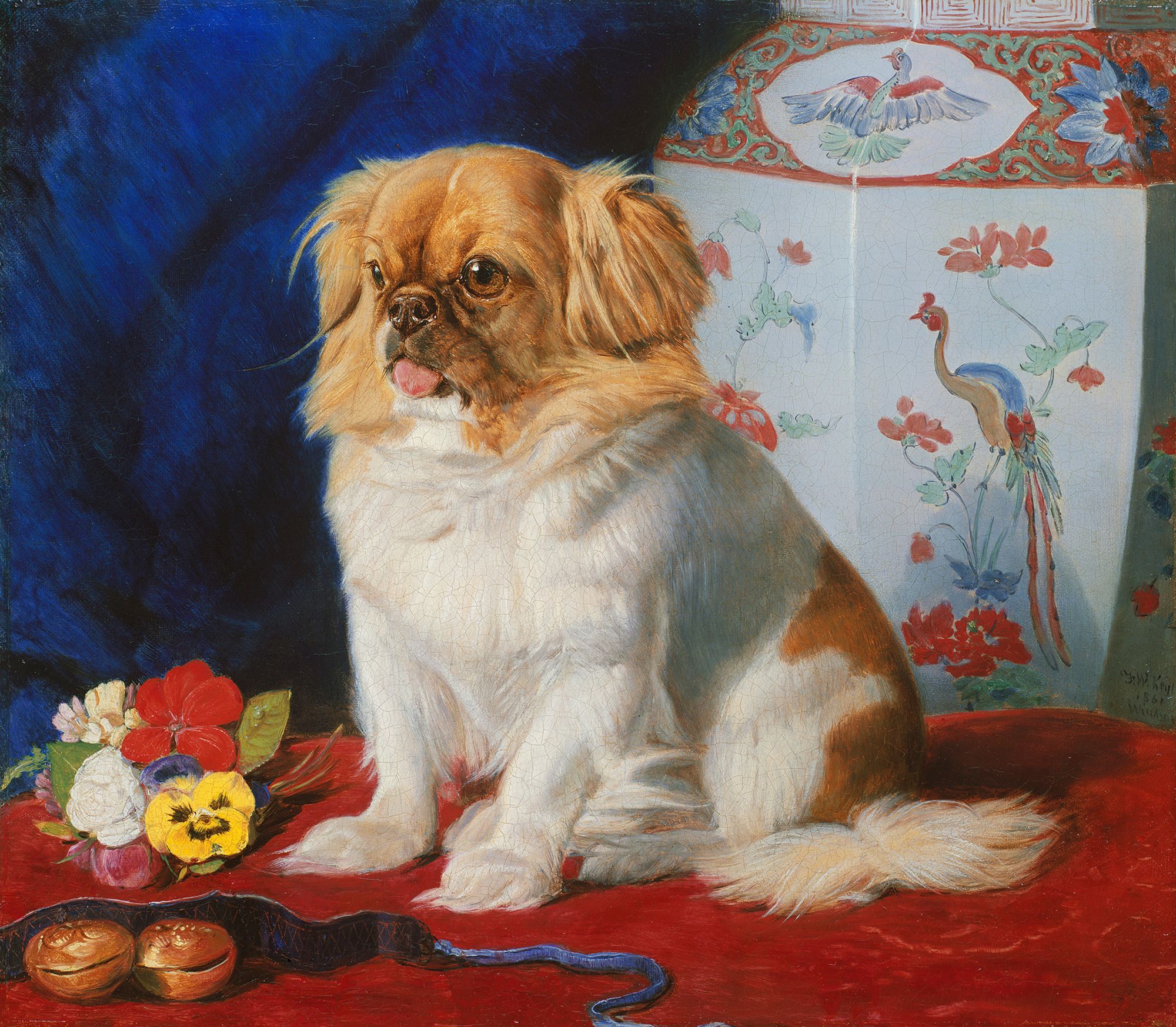 Friedrich Wilhelm Keyl's painting of Looty the dog, commissioned by her owner Queen Victoria. 