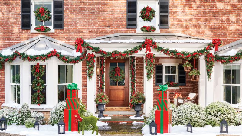 Master seasonal decor with Frontgate’s Christmas Cheer Greenery ...