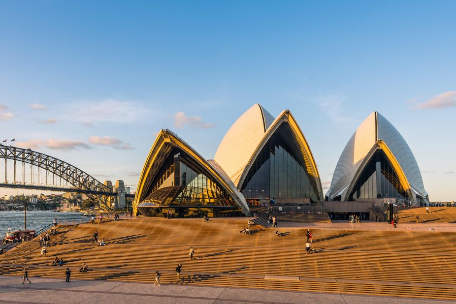 <strong>10. Australia: </strong>Australia and the Netherlands are the only countries in the top 10 with populations over 15 million. Pictured: Sydney Opera House and Harbour Bridge in Sydney