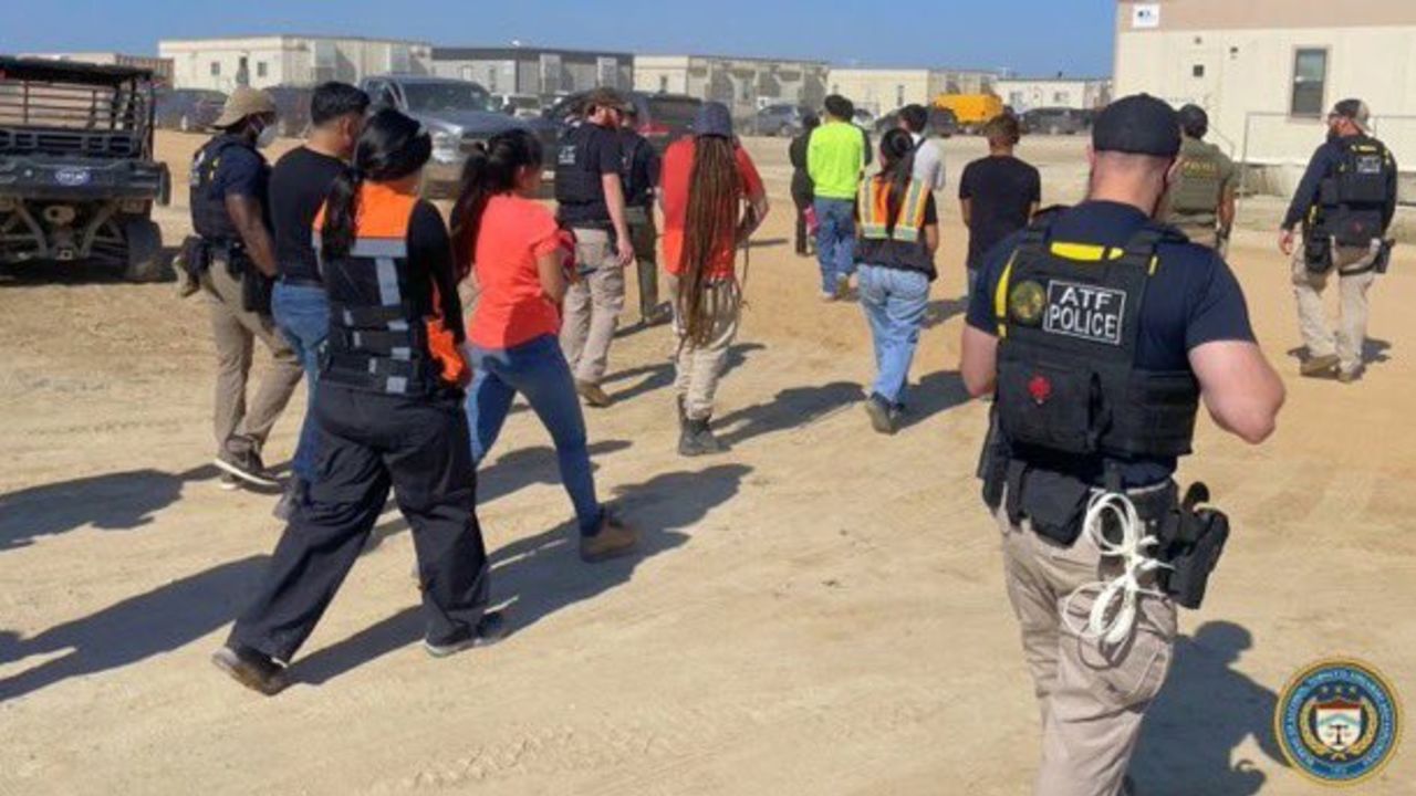 Today, <a href="index.php?page=&url=https%3A%2F%2Fx.com%2FATFAtlanta" target="_blank">@ATFAtlanta</a><br />joined HSI, FBI, DEA, ICE, GSP and other agencies in a major immigration enforcement operation at the Hyundai mega site battery plant in Bryan County, GA, leading to the apprehension of ~450 unlawful aliens, emphasizing our commitment to community safety.