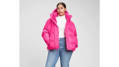 Gap 100% Recycled Polyester Relaxed Heavyweight Cropped Puffer Jacket