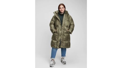 Gap 100% Recycled Polyester Relaxed Heavyweight Midi Puffer Coat