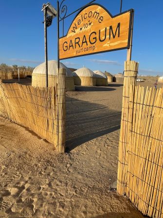 <strong>Garagum Camp: </strong>Today, the crater is a popular tourist destination. Visitors can stay at one of three nearby camps. Pictured is Garagum, about a 10-minute walk from the crater rim.