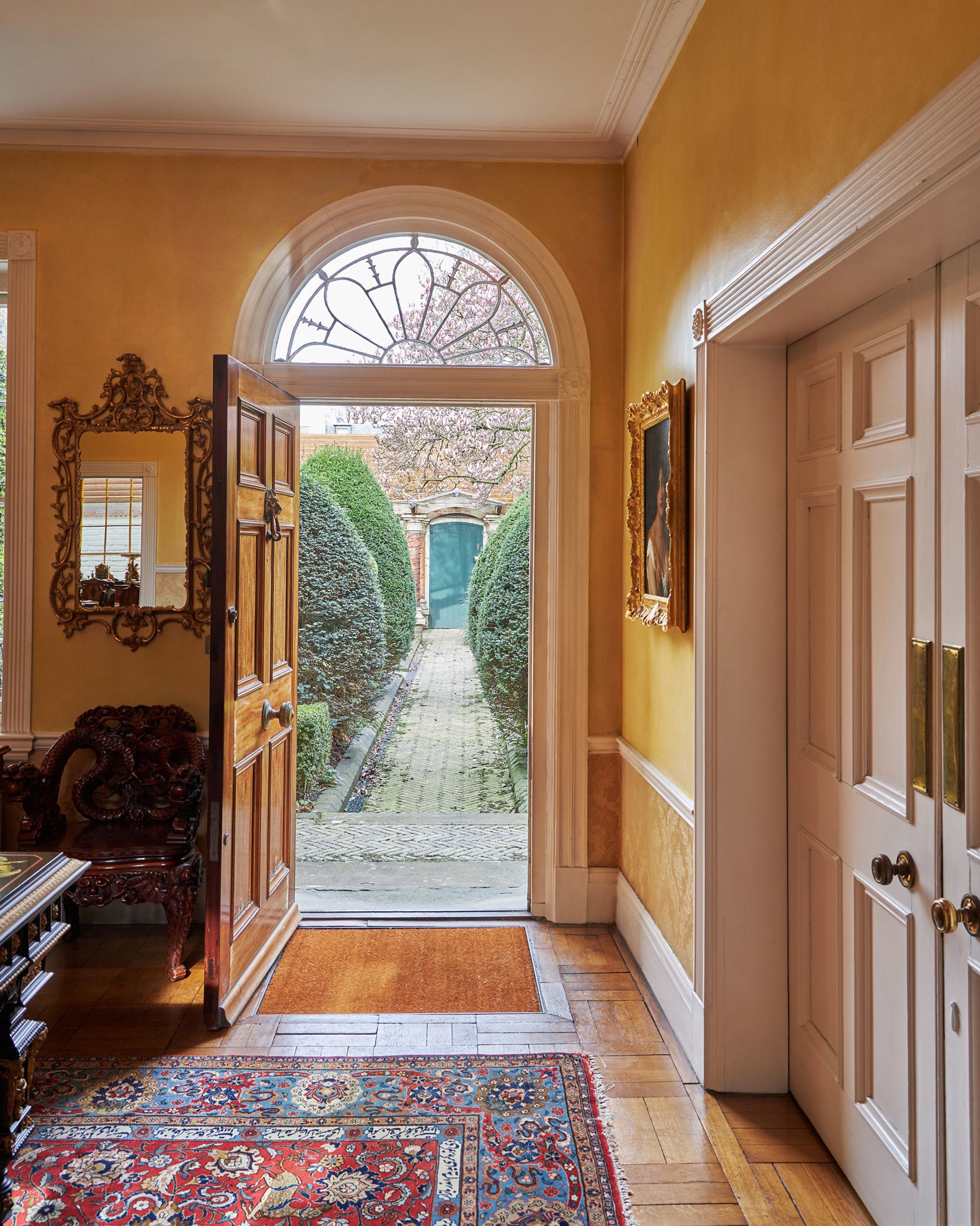 The entrance to Freddie Mercury's former home from its hallway.