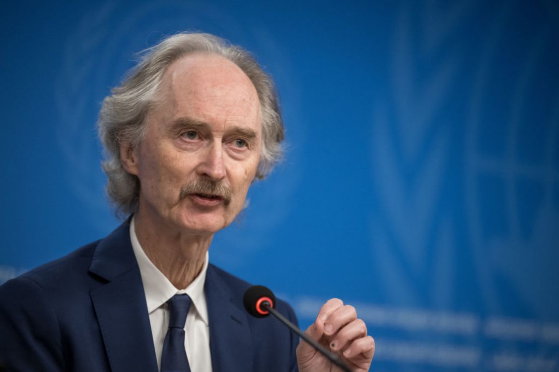 El enviado especial de la ONU para Siria, Geir Pedersen, asiste a una conferencia de prensa sobre la situación en Siria en Ginebra, el 10 de diciembre de 2024.