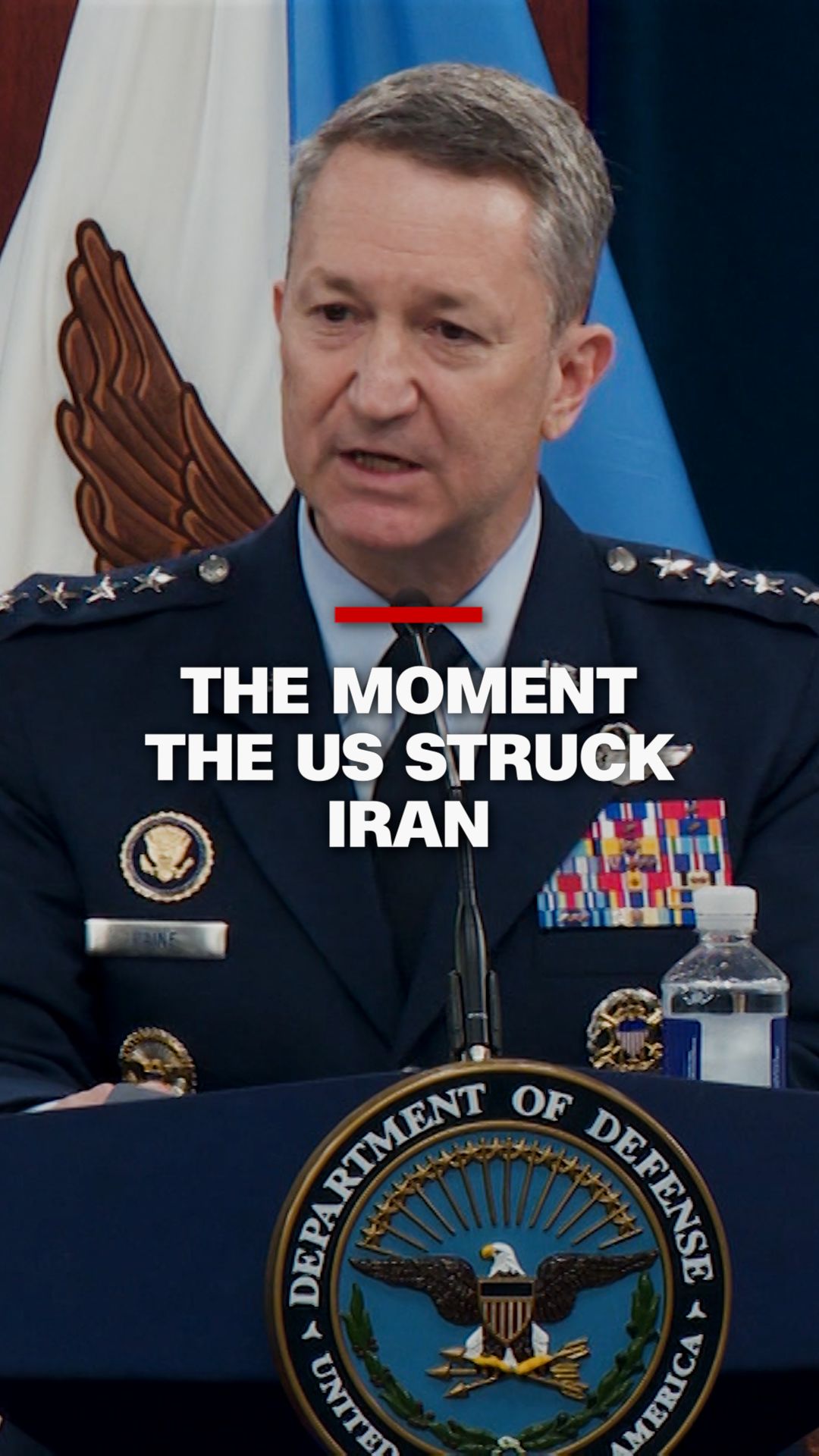 Chairman of the Joint Chiefs of Staff General Dan Caine detailed the moment US B2 bombers dropped Massive Ordnance Penetrator bombs on Iran's Fordow nuclear plant followed by Tomahawk missiles striking Isfahan. The strikes were announced Saturday by President Trump.
