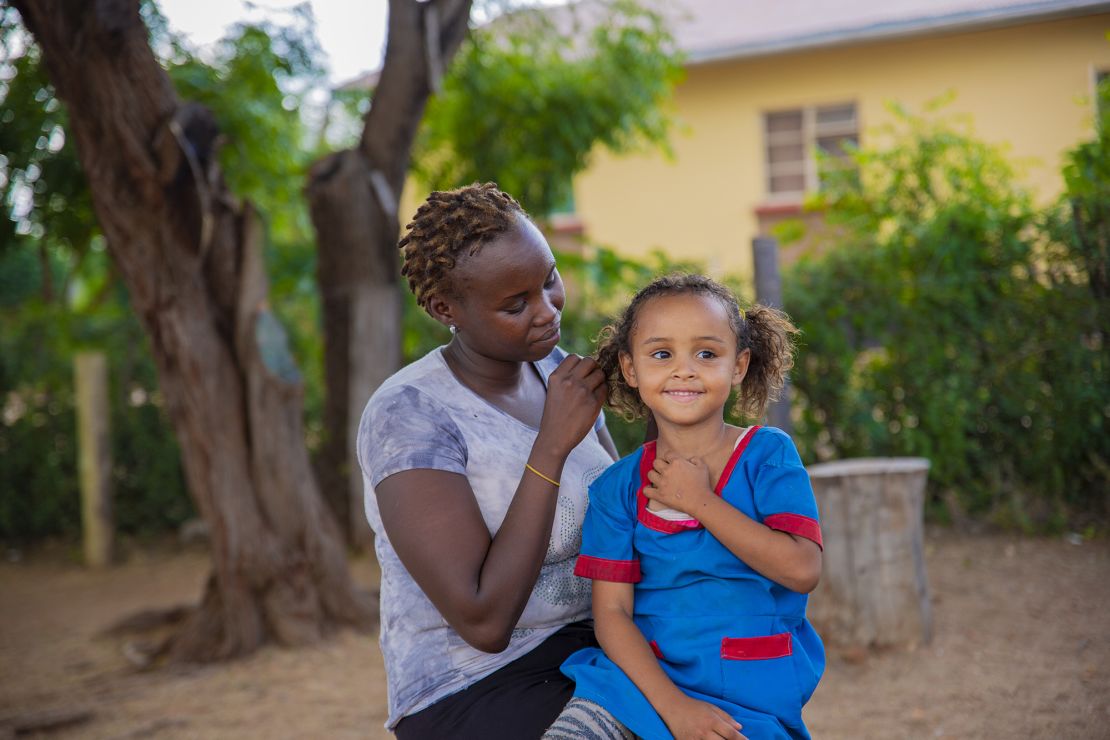 Generica Namoru pictured with her five-year old daughter Nicole. Namoru says she was in a consensual relationship with a UK soldier but he has abandoned her and their child since leaving Kenya.