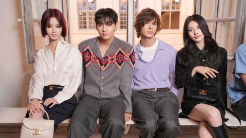 Gengxi Li, Taehyung Kim (better known as V), Paul Kircher and Suzy-Bae were among the stars on Celine's front row in Paris.