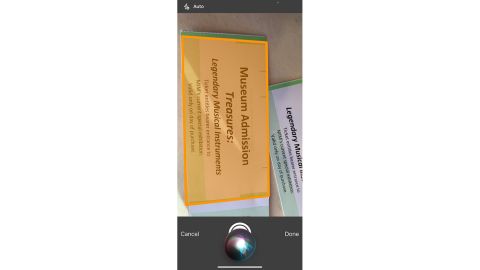 Genius Scan Ultra brightly highlights the item in orange that it’s about to capture, which gives you confidence that it’s grabbing the right information. Then the app straightens, aligns and crops the image — without you touching a button.