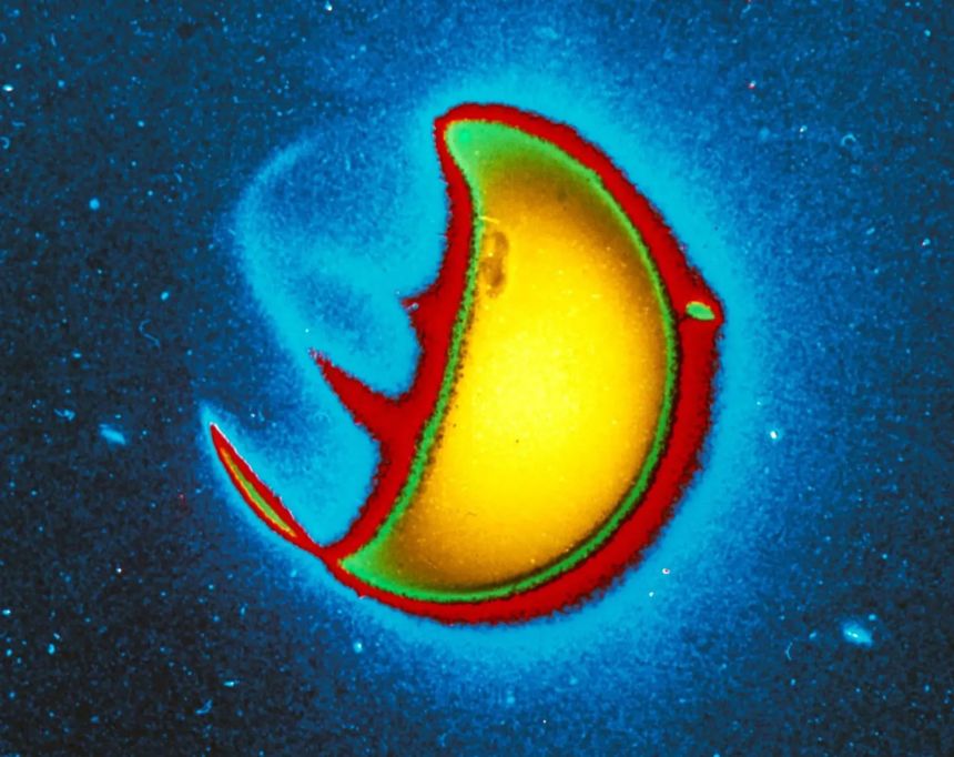 The first image of Earth's outer atmosphere, the geocorona, taken from a telescope designed and built by George Carruthers.