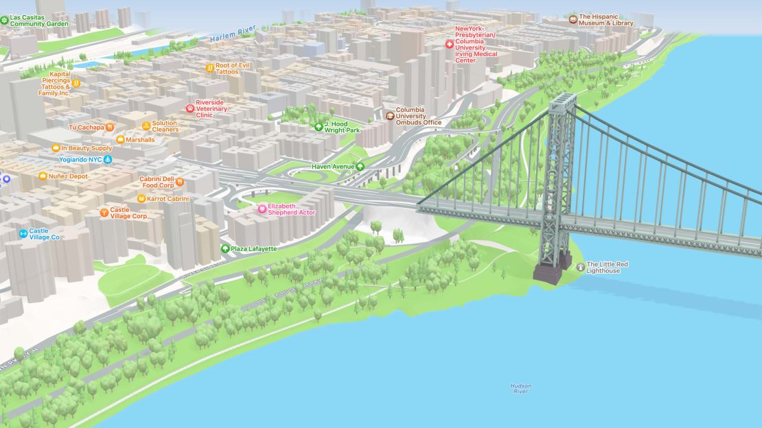 george washington bridge nyc apple maps 2021.jpg