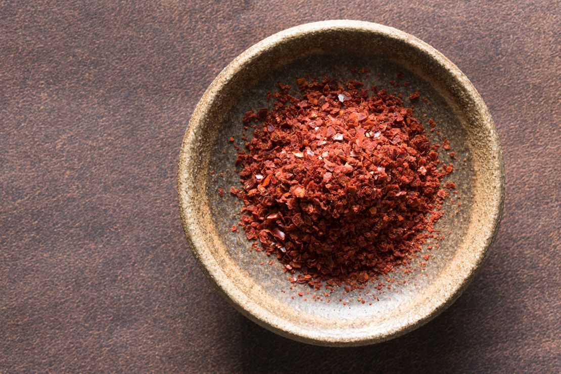 Suzy Karadsheh describes Aleppo pepper as “a magical chile flake," adding that it flavors "everything from salad to steak to popcorn to even watermelon.”