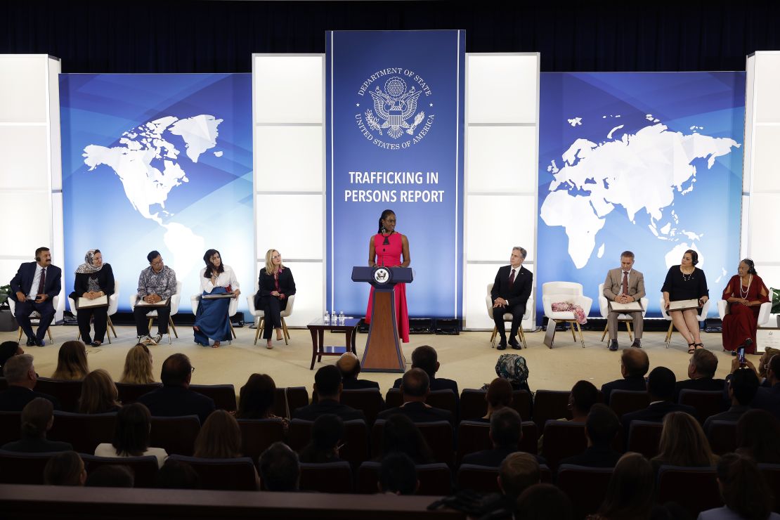 R. Evon Benson-Idahosa, the founder and executive director of the Nigerian organization Pathfinders Justice Initiative, is among those honored during an event in Washington, DC, on June 15, to mark the release of the 2023 TIP Report.