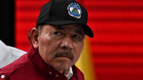 Nicaragua's President Daniel Ortega (R) looks on during the opening session of the XXIV ALBA-T Summit in Caracas on December 14, 2024. The Bolivarian Alliance for the Peoples of Our America (ALBA) celebrates its 20th anniversary in a regional context where its influence is increasingly diminishing. The summit, originally planned in Havana where the founding document was signed, was moved to the Venezuelan capital at the peak of an economic crisis that is hitting Cuba. (Photo by Juan BARRETO / AFP) (Photo by JUAN BARRETO/AFP via Getty Images)