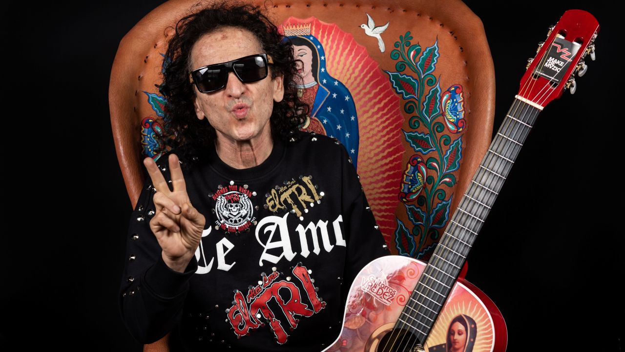 Mexican rock musician Alex Lora poses for a photograph during an interview with AFP in Mexico City on July 19, 2018. - Lora will celebrate the 50th anniversary of his band El Tri singing about Mexico's political and social reality. (Photo by Omar TORRES / AFP)        (Photo credit should read OMAR TORRES/AFP via Getty Images)