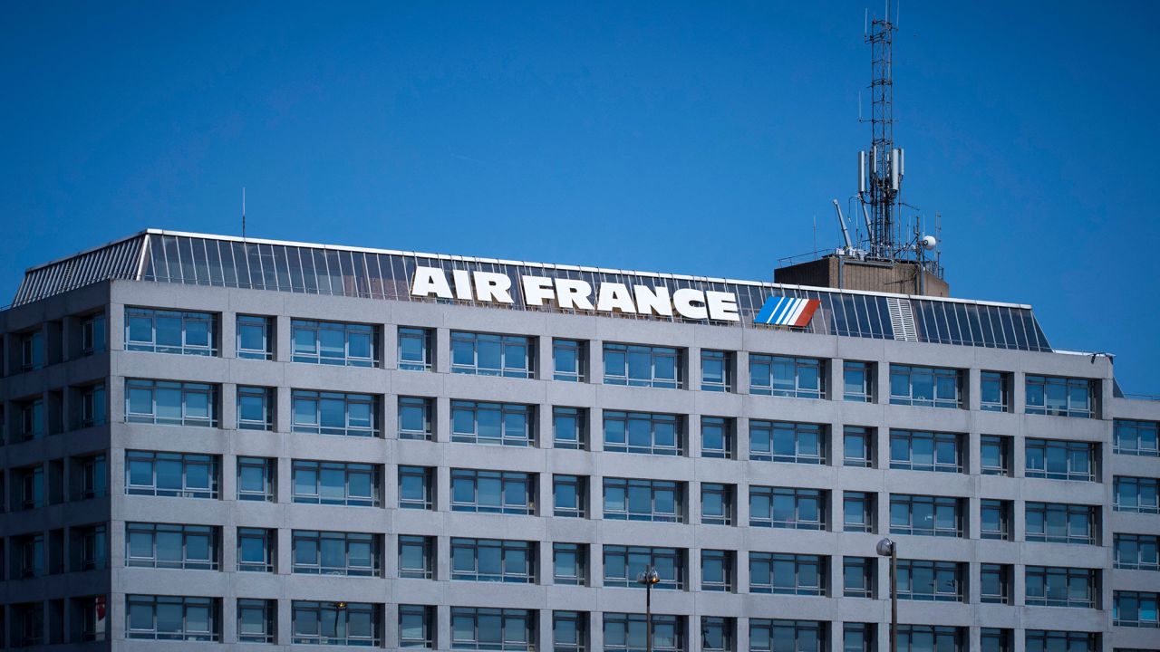 This photograph taken on August 6, 2018, shows Air France-KLM headquarters near Roissy-Charles de Gaulle Airport, north of Paris. (Photo by JOEL SAGET / AFP) (Photo by JOEL SAGET/AFP via Getty Images)