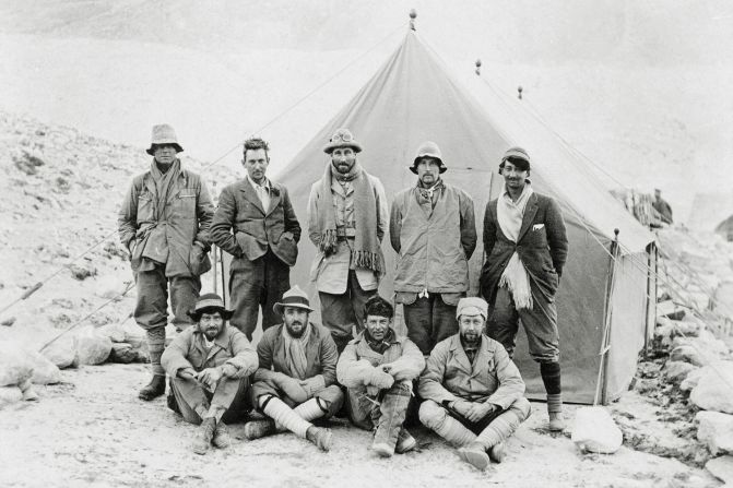 <strong>Great expectations: </strong>The 1924 expedition, including Irvine and Mallory (top two left), aimed to make the first documented ascent of the mountain.