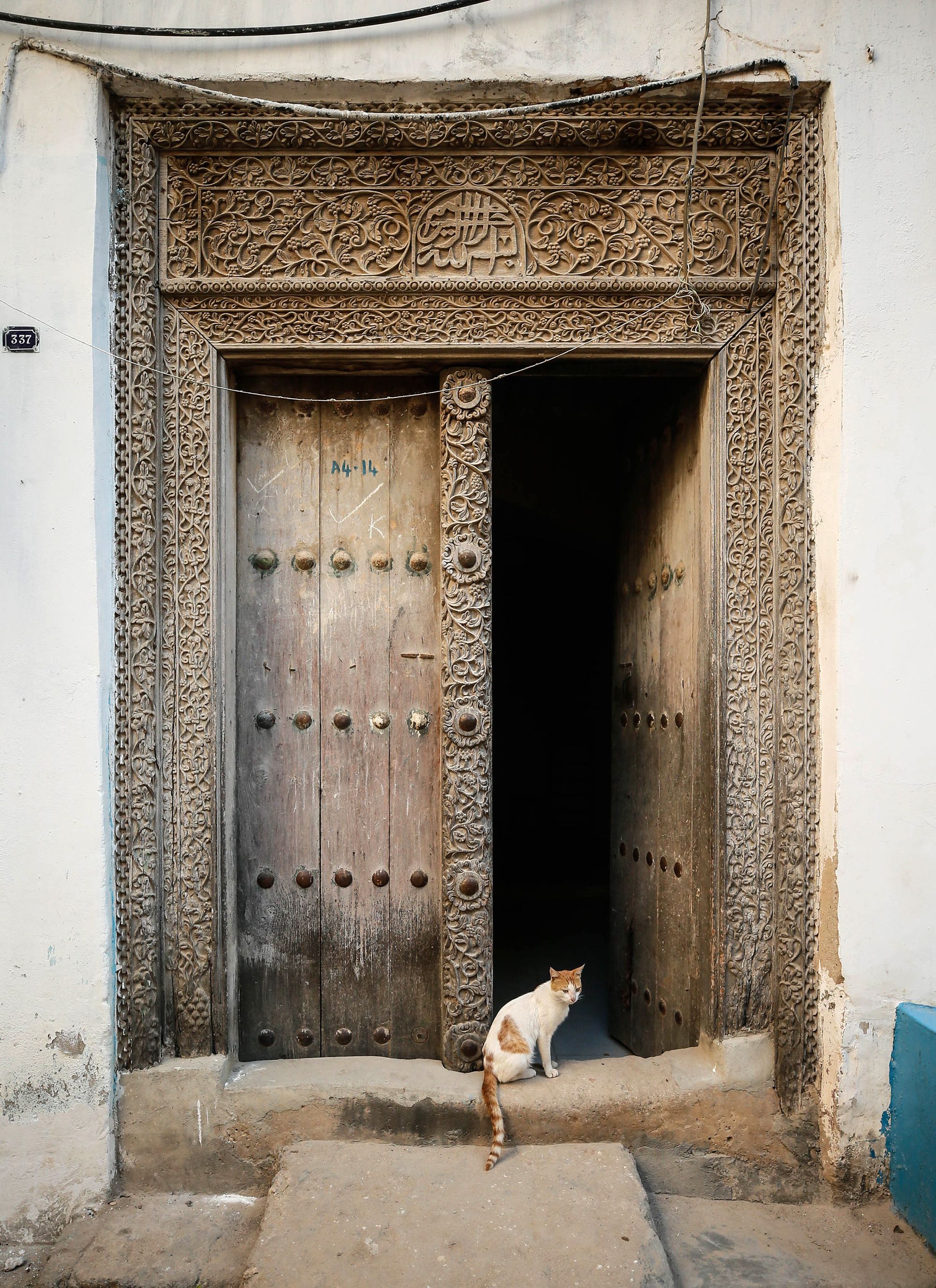 One of Stone Town's ornately carved doors.
