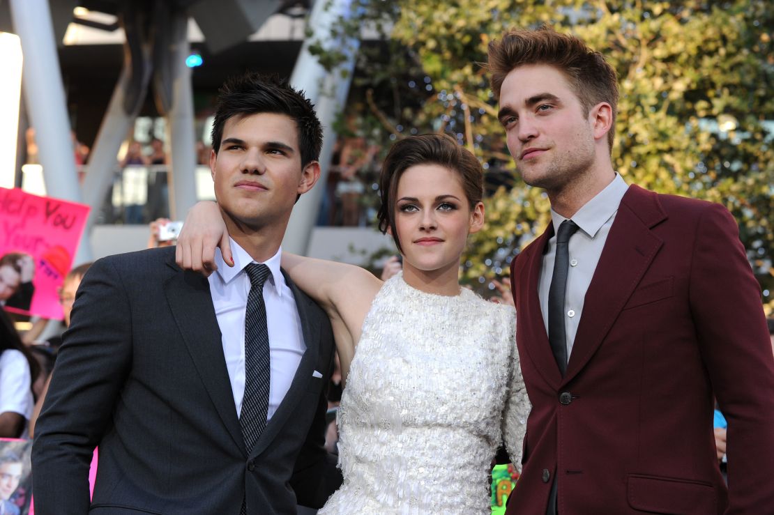 Taylor Lautner, Kristen Stewart and Robert Pattinson at the "The Twilight Saga: Eclipse" premiere in 2010.