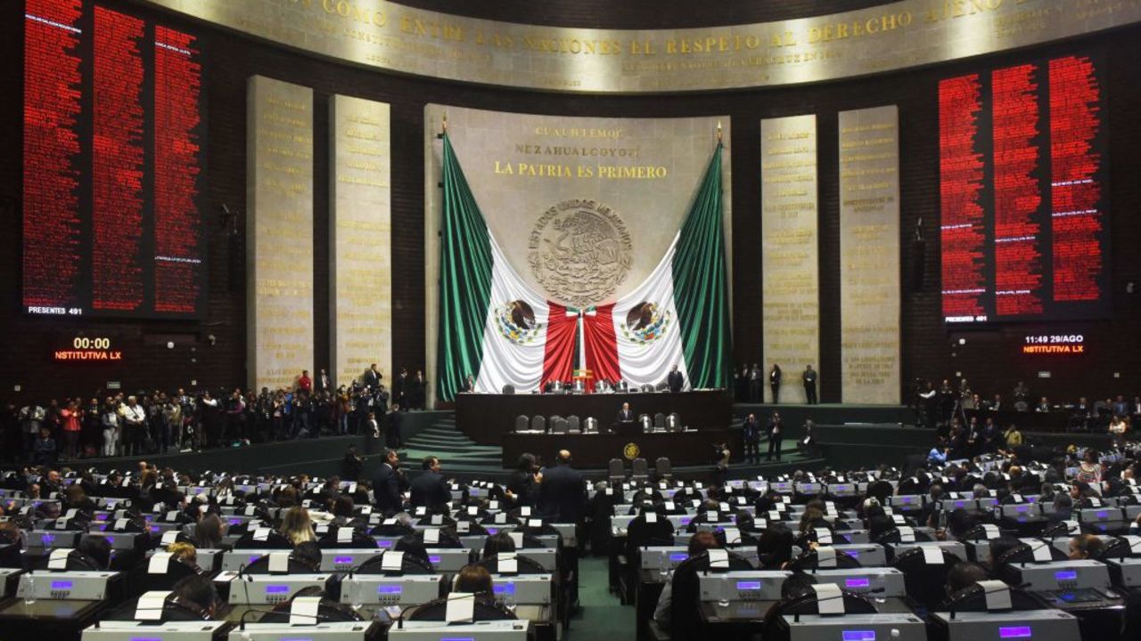 General view of the inauguration of the new legislature at the Congress in Mexico City, on August 29, 2018. (Photo by RODRIGO ARANGUA / AFP) (Photo by RODRIGO ARANGUA/AFP via Getty Images)