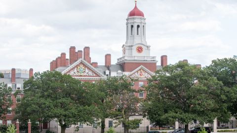 CAMBRIDGE, MA - AUGUST 30:  A Harvard University building on August 30, 2018 in Cambridge, Massachusetts. The U.S. Justice Department sided with Asian-Americans suing Harvard over issions policy.  (Photo by Scott Eisen/Getty Images)