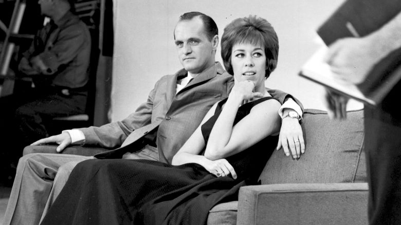Carol Burnett and Bob Newhart on "The Entertainers" in Los Angeles, on September 25, 1964.