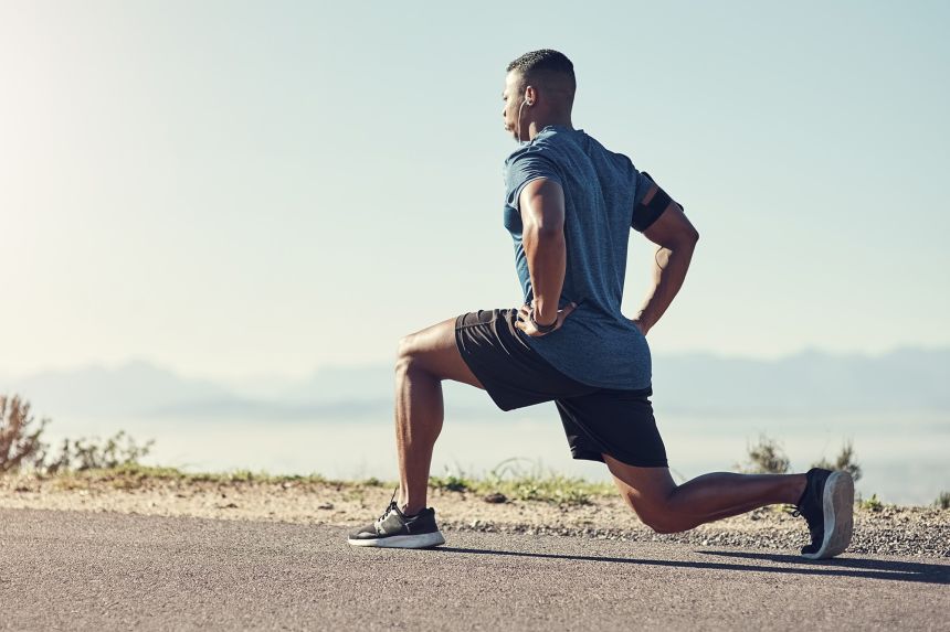 Step-back lunges can help prepare your glutes, core, legs and feet before you start to walk.