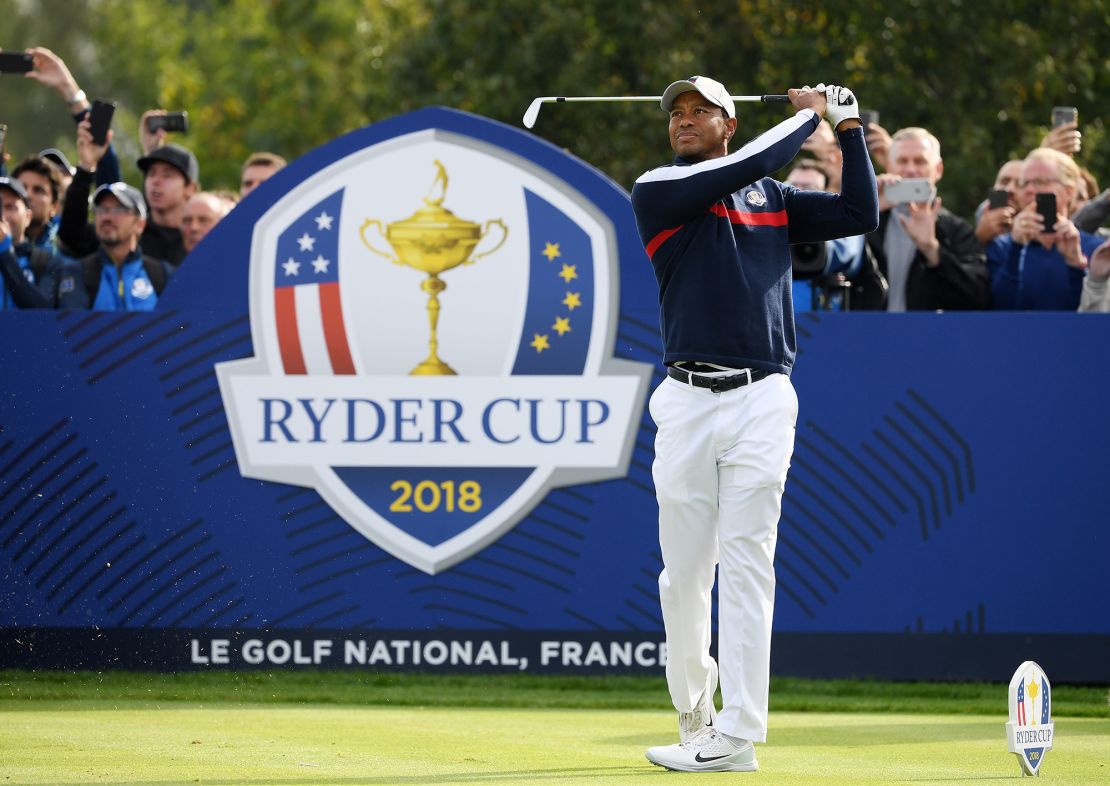 Woods made eight appearances as a player at the Ryder Cup, most recently in Paris in 2018.