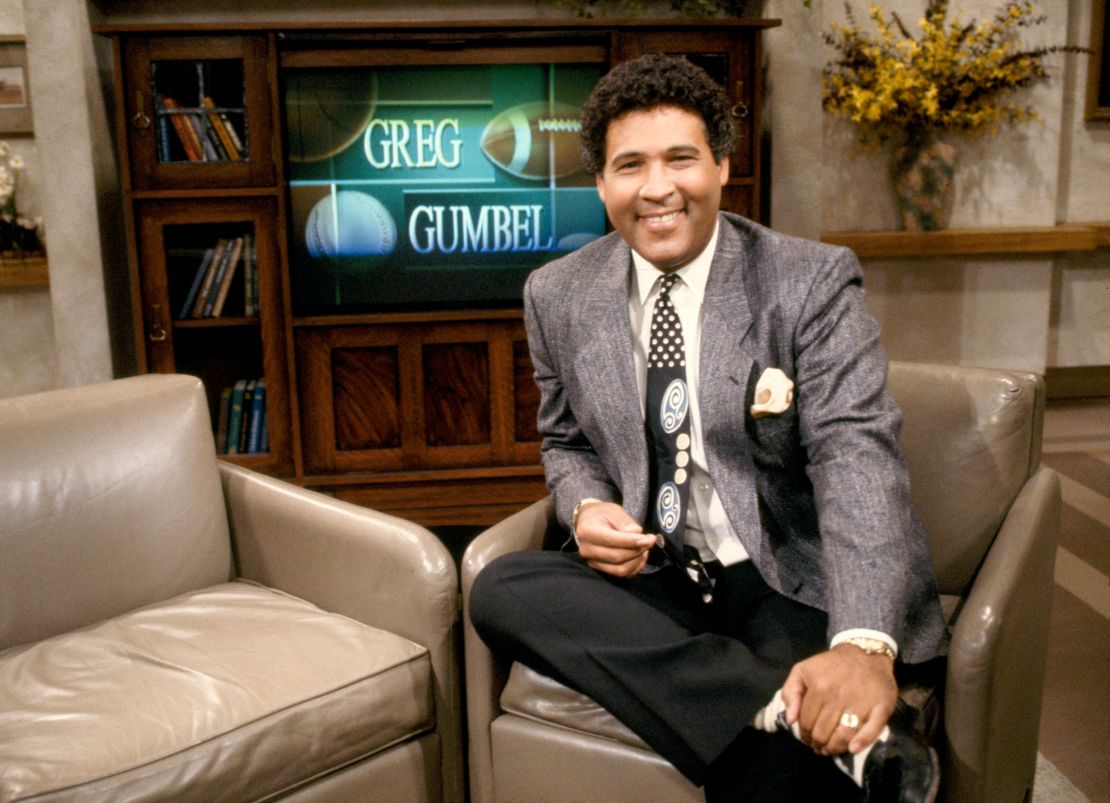 Greg Gumbel is seen on CBS This Morning, on January 1, 1990.