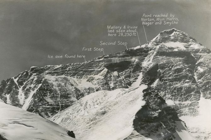 <strong>Steep task: </strong>The party was trying to reach the summit via the north-east ridge. The notes show pivotal points of the expedition.