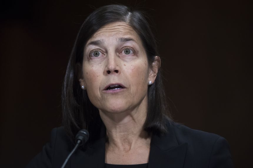 Karin J. Immergut at a Senate Judiciary Committee hearing in Washington, DC, on October 24, 2018.