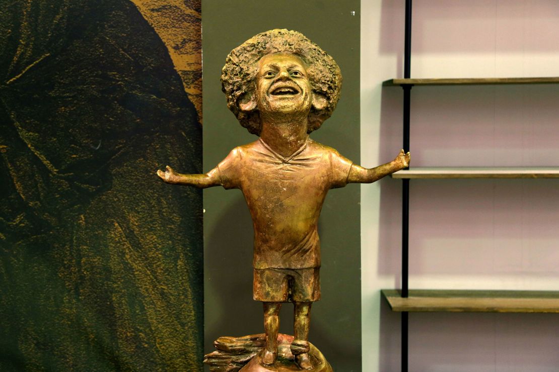 Mohamed Salah's statue was displayed at the World Youth Forum in Sharm El Sheikh, Egypt in 2018.