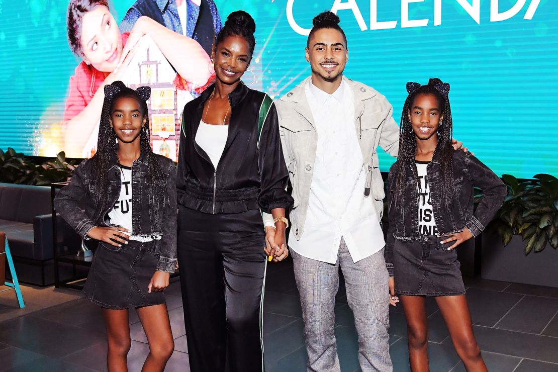 Kim Porter (second from left), Quincy Brown (second from right), D'Lila Star Combs and Jessie James Combs in 2018.