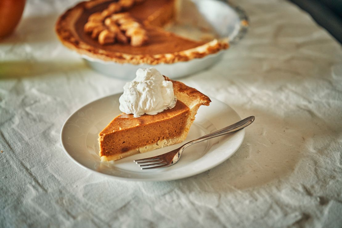 Pumpkin pie is often served as a dessert at the end of a Thanksgiving dinner in Canada. But apple pie has been known to make an appearance too.