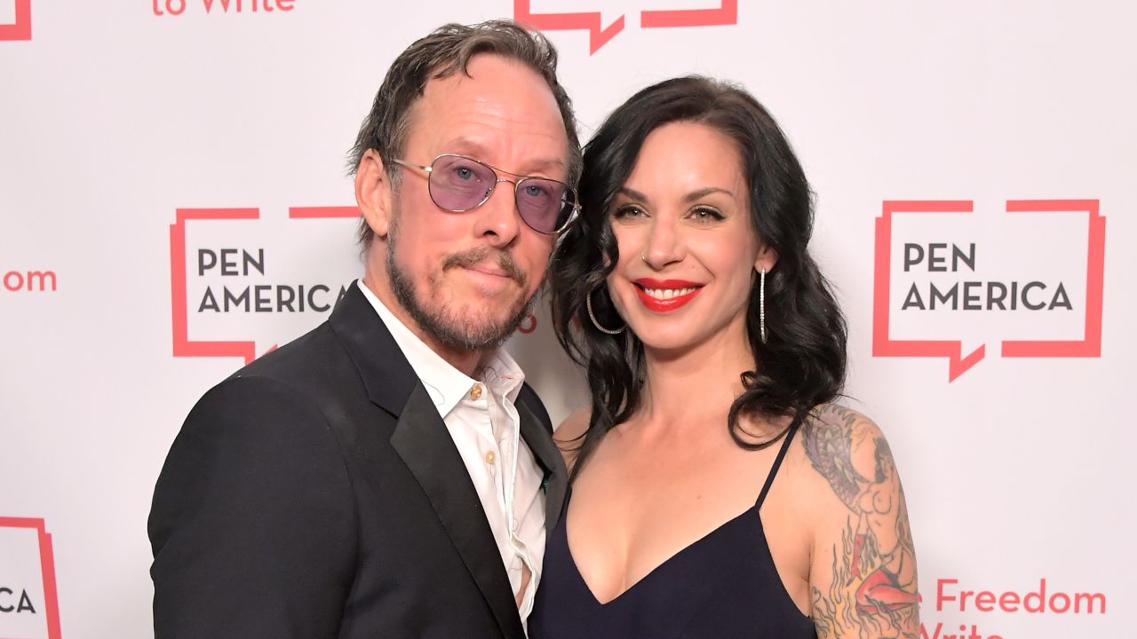 Scott Shriner and Jillian Lauren attend PEN America 2018 LitFest Gala at the Beverly Wilshire Four Seasons Hotel on November 2, 2018 in Beverly Hills, California.